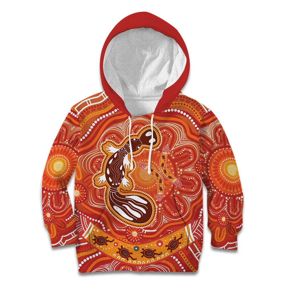 Aboriginal Goanna Art Kid Hoodie Native Australian Animals