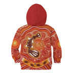Aboriginal Goanna Art Kid Hoodie Native Australian Animals
