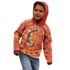 Aboriginal Goanna Art Kid Hoodie Native Australian Animals