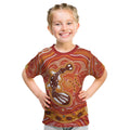 Aboriginal Goanna Art Kid T Shirt Native Australian Animals