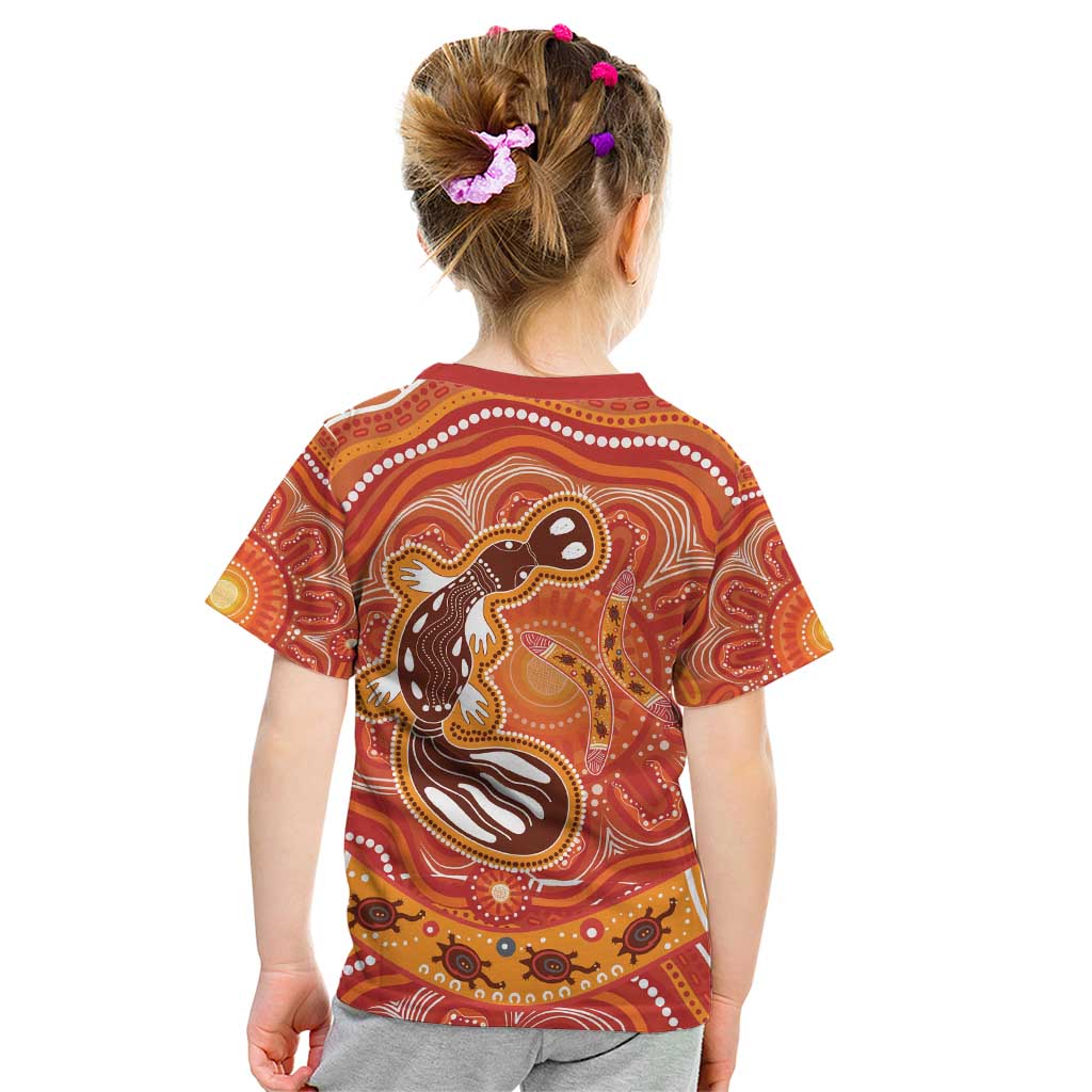 Aboriginal Goanna Art Kid T Shirt Native Australian Animals