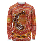 Aboriginal Goanna Art Long Sleeve Shirt Native Australian Animals