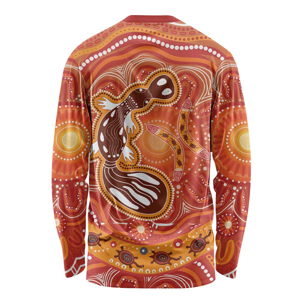 Aboriginal Goanna Art Long Sleeve Shirt Native Australian Animals