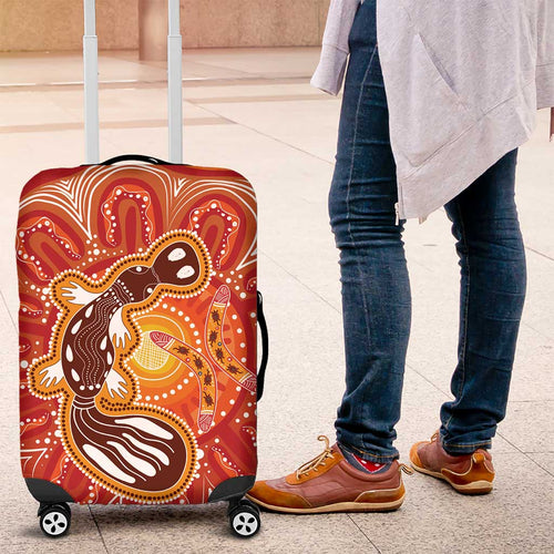 Aboriginal Goanna Art Luggage Cover Native Australian Animals