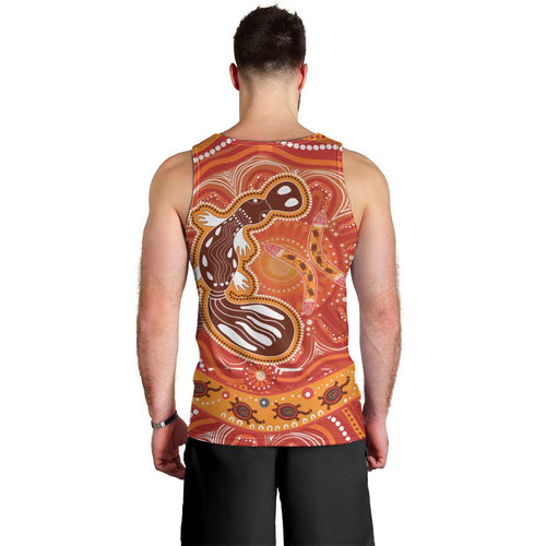 Aboriginal Goanna Art Men Tank Top Native Australian Animals