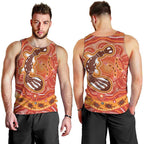 Aboriginal Goanna Art Men Tank Top Native Australian Animals
