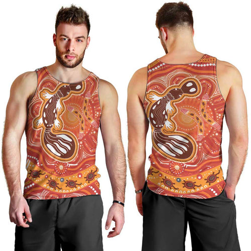 Aboriginal Goanna Art Men Tank Top Native Australian Animals
