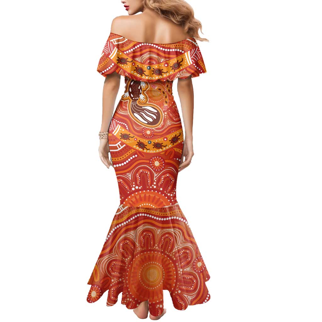 Aboriginal Goanna Art Mermaid Dress Native Australian Animals