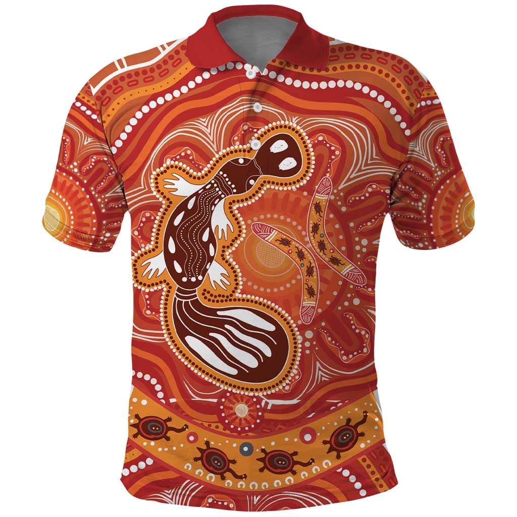 Aboriginal Goanna Art Polo Shirt Native Australian Animals