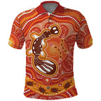 Aboriginal Goanna Art Polo Shirt Native Australian Animals