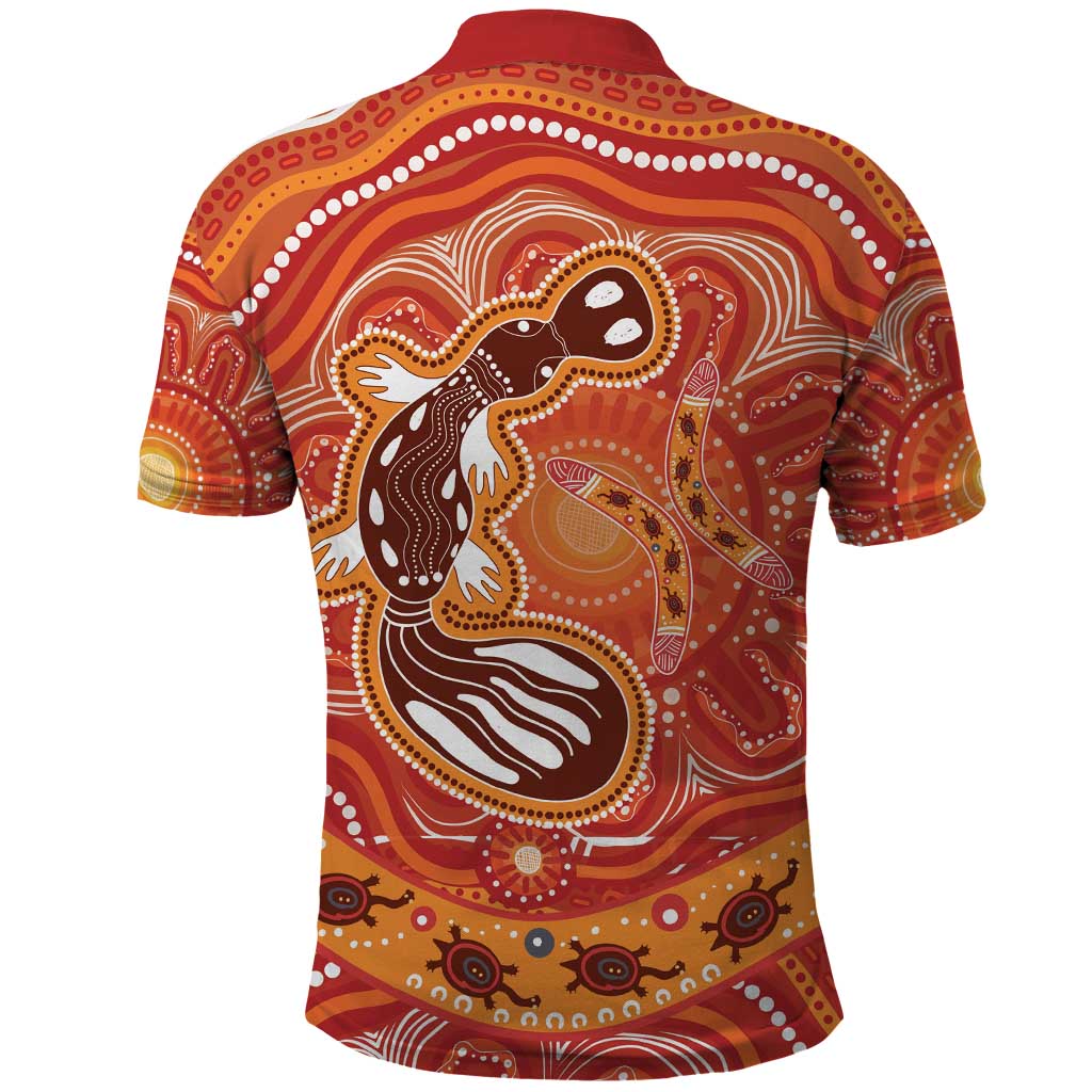Aboriginal Goanna Art Polo Shirt Native Australian Animals