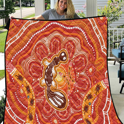Aboriginal Goanna Art Quilt Native Australian Animals