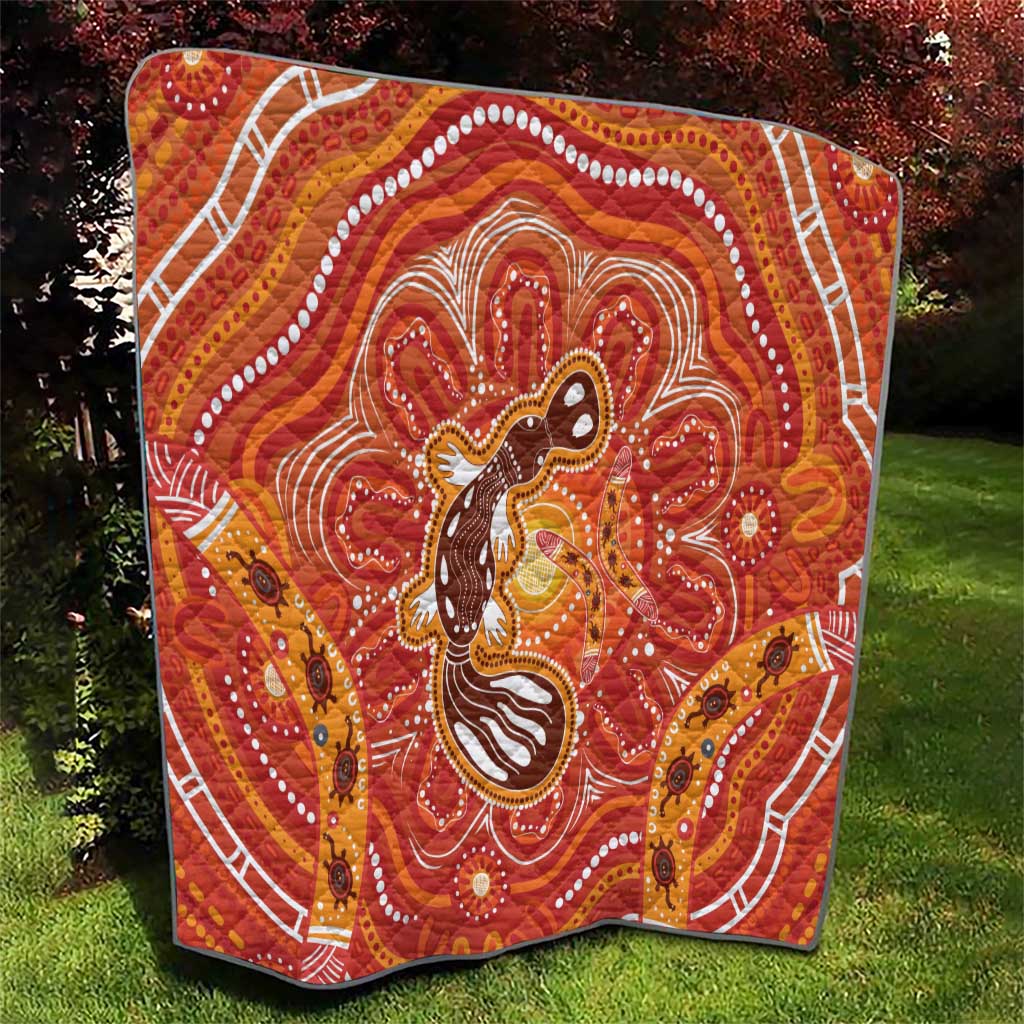 Aboriginal Goanna Art Quilt Native Australian Animals
