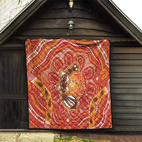 Aboriginal Goanna Art Quilt Native Australian Animals