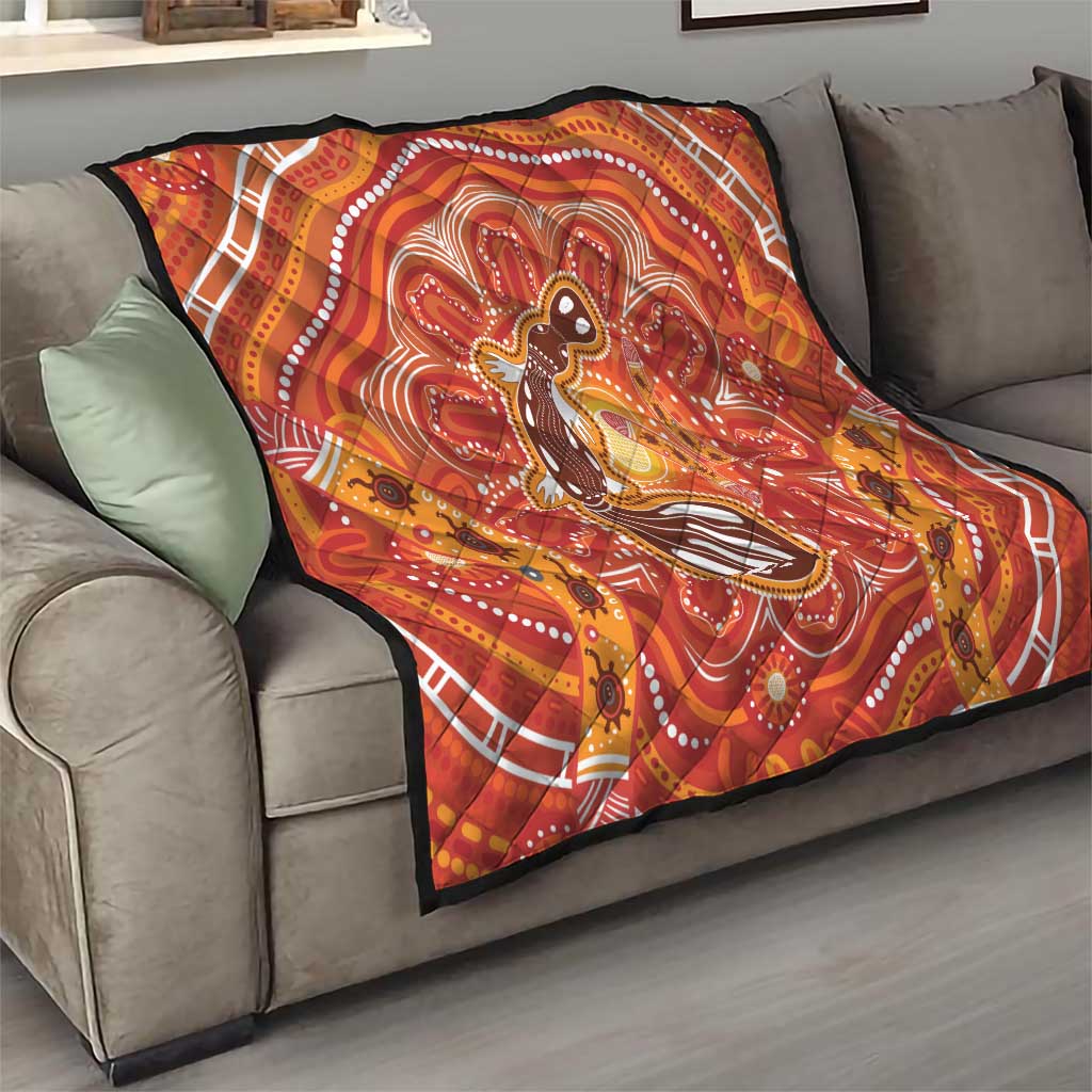 Aboriginal Goanna Art Quilt Native Australian Animals