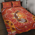 Aboriginal Goanna Art Quilt Bed Set Native Australian Animals