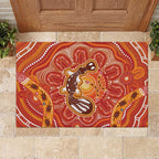 Aboriginal Goanna Art Rubber Doormat Native Australian Animals
