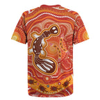 Aboriginal Goanna Art Rugby Jersey Native Australian Animals