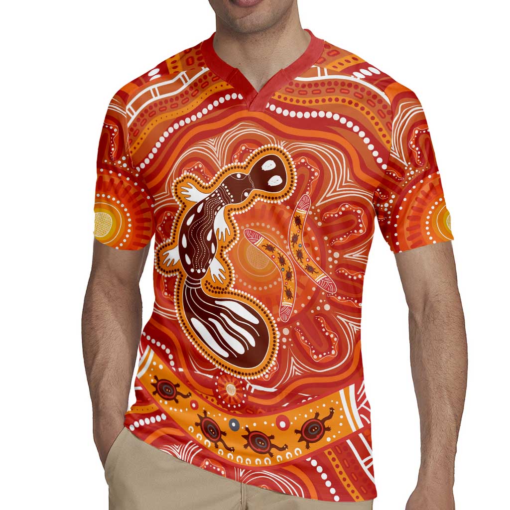 Aboriginal Goanna Art Rugby Jersey Native Australian Animals