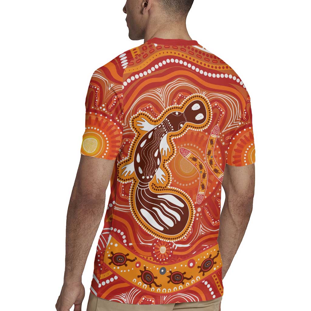 Aboriginal Goanna Art Rugby Jersey Native Australian Animals