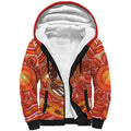 Aboriginal Goanna Art Sherpa Hoodie Native Australian Animals