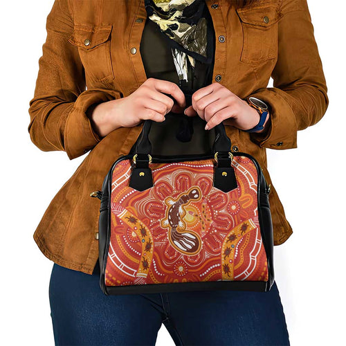 Aboriginal Goanna Art Shoulder Handbag Native Australian Animals