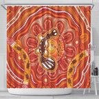 Aboriginal Goanna Art Shower Curtain Native Australian Animals