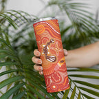 Aboriginal Goanna Art Skinny Tumbler Native Australian Animals