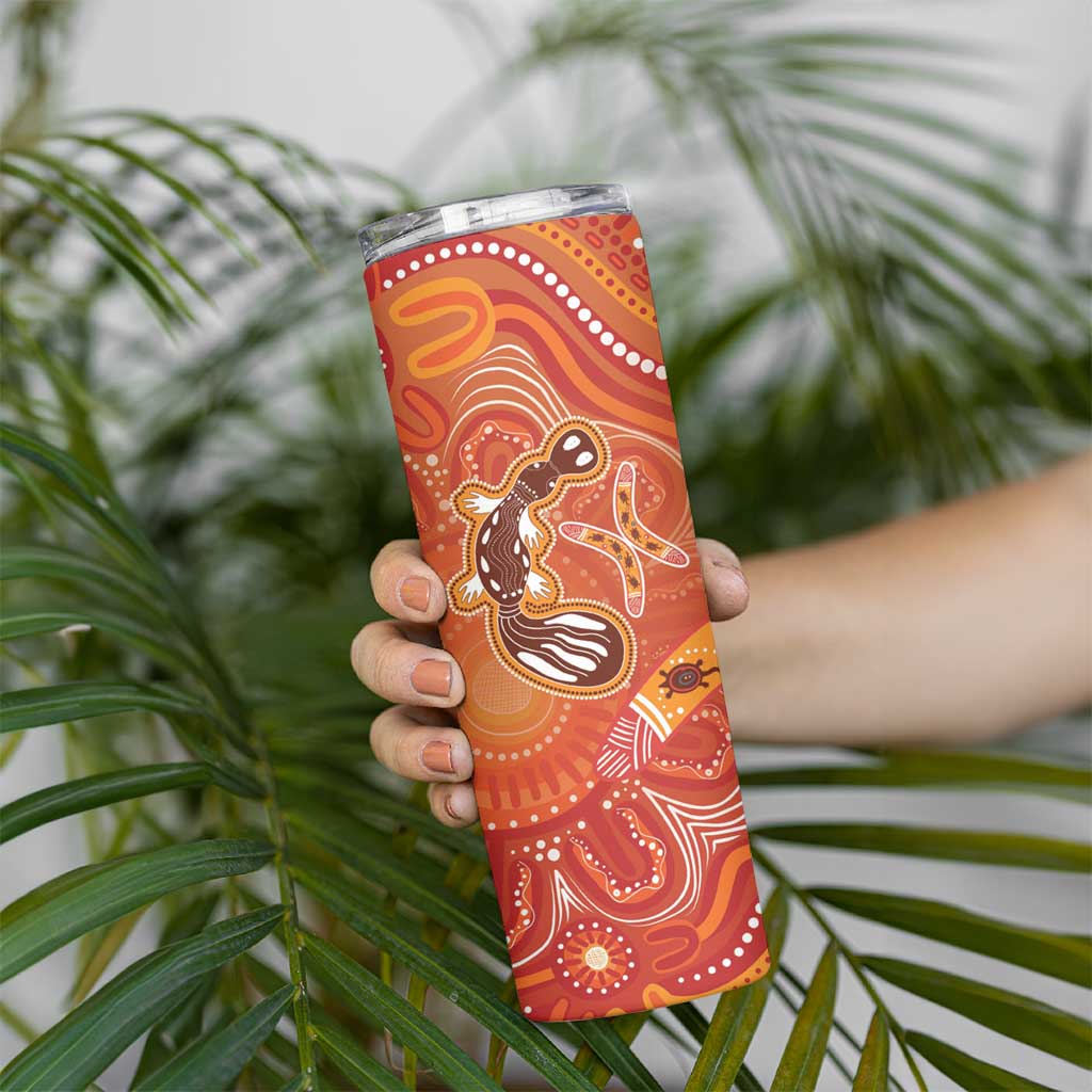 Aboriginal Goanna Art Skinny Tumbler Native Australian Animals