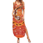 Aboriginal Goanna Art Summer Maxi Dress Native Australian Animals