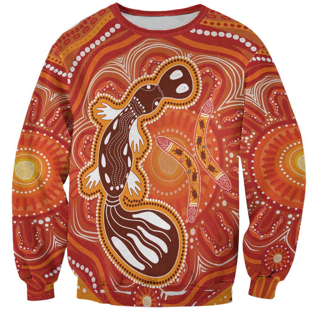 Aboriginal Goanna Art Sweatshirt Native Australian Animals