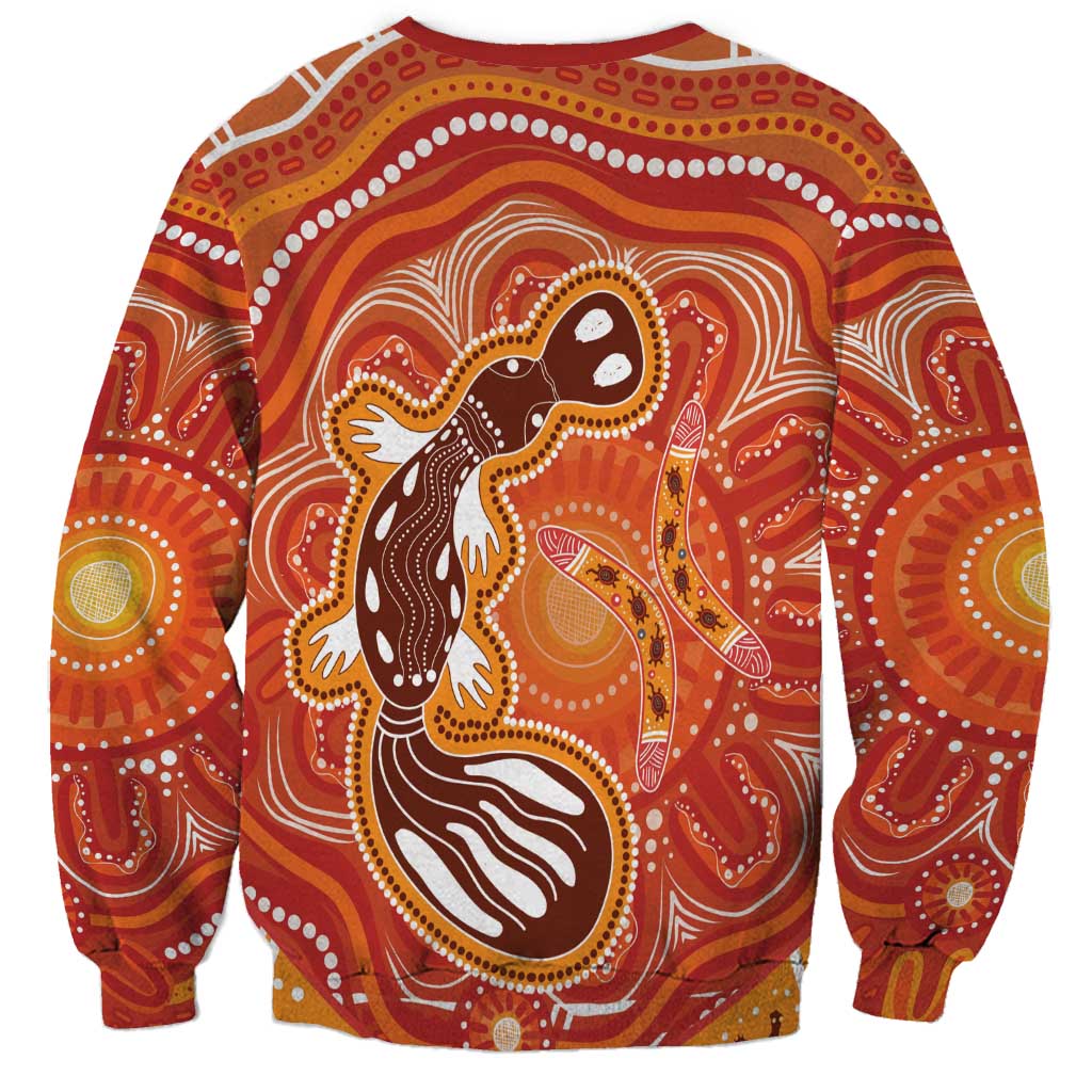 Aboriginal Goanna Art Sweatshirt Native Australian Animals