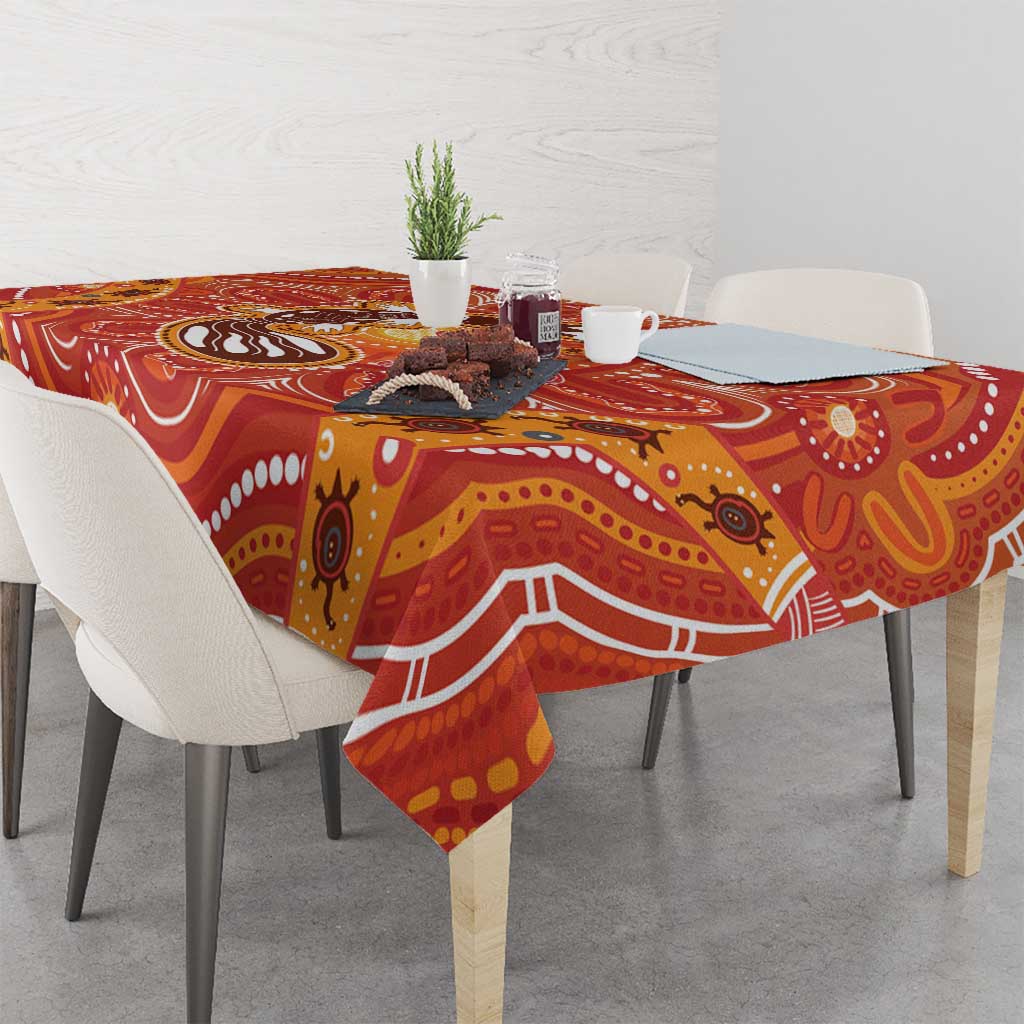 Aboriginal Goanna Art Tablecloth Native Australian Animals