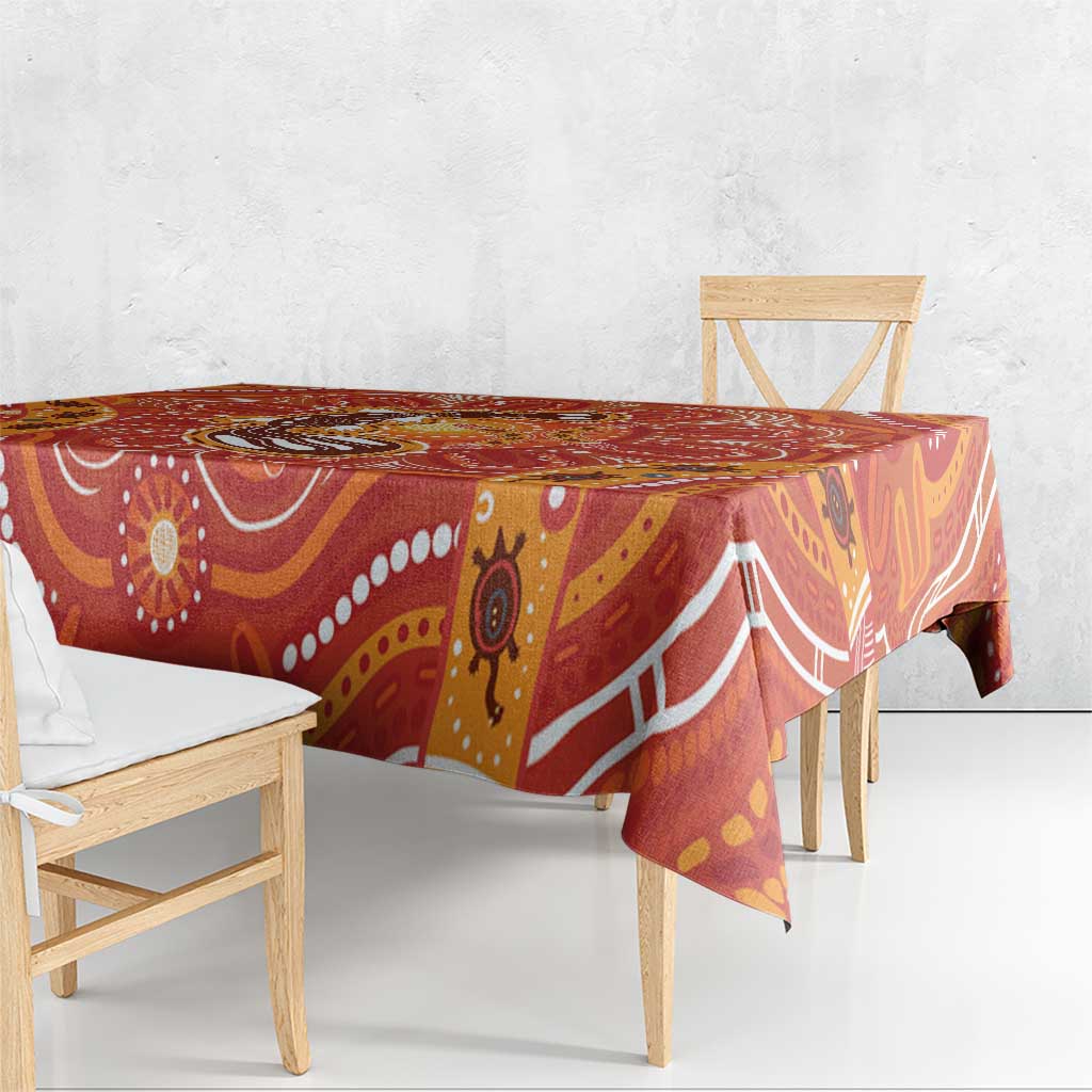 Aboriginal Goanna Art Tablecloth Native Australian Animals