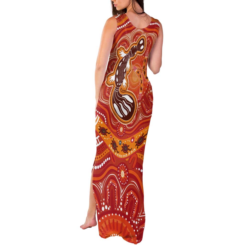 Aboriginal Goanna Art Tank Maxi Dress Native Australian Animals