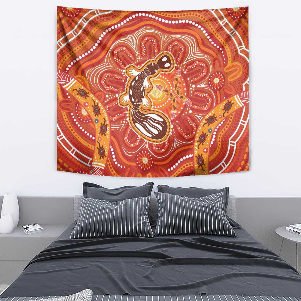 Aboriginal Goanna Art Tapestry Native Australian Animals