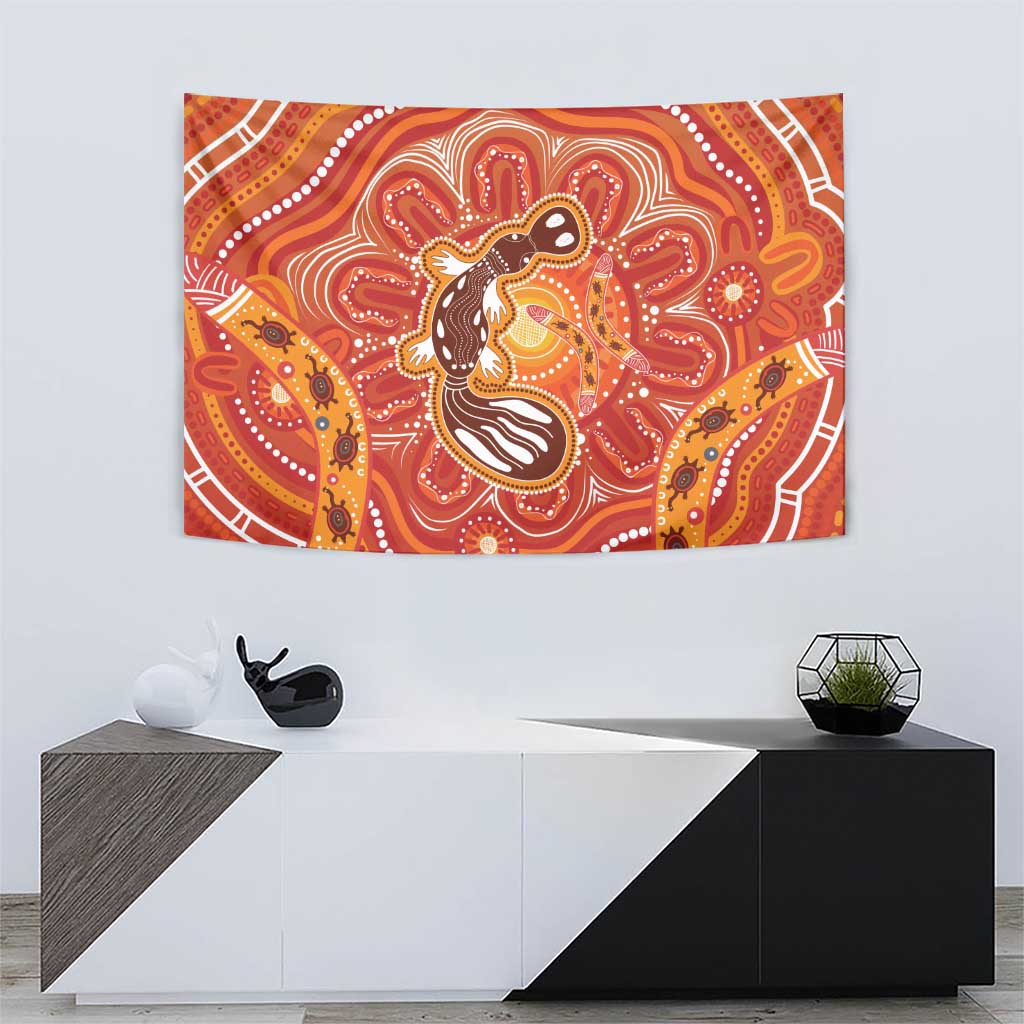 Aboriginal Goanna Art Tapestry Native Australian Animals