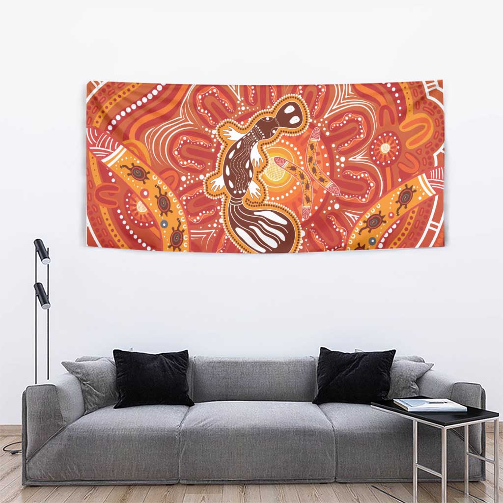 Aboriginal Goanna Art Tapestry Native Australian Animals