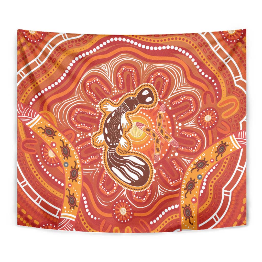 Aboriginal Goanna Art Tapestry Native Australian Animals
