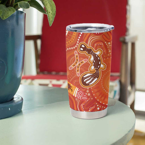 Aboriginal Goanna Art Tumbler Cup Native Australian Animals
