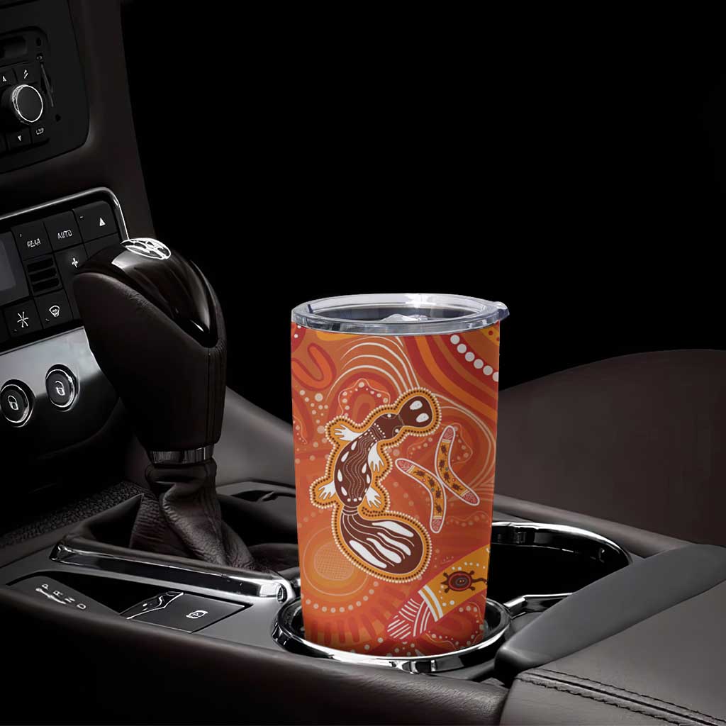 Aboriginal Goanna Art Tumbler Cup Native Australian Animals