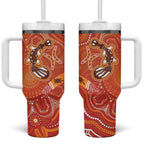 Aboriginal Goanna Art Tumbler With Handle Native Australian Animals