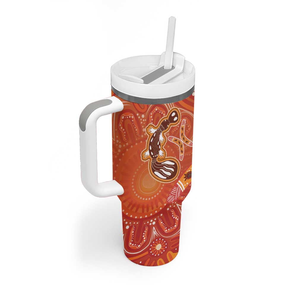 Aboriginal Goanna Art Tumbler With Handle Native Australian Animals