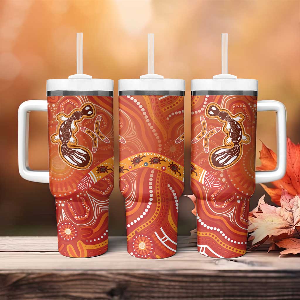 Aboriginal Goanna Art Tumbler With Handle Native Australian Animals