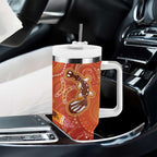 Aboriginal Goanna Art Tumbler With Handle Native Australian Animals