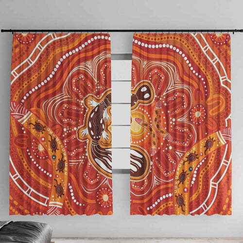 Aboriginal Goanna Art Window Curtain Native Australian Animals