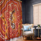 Aboriginal Goanna Art Window Curtain Native Australian Animals