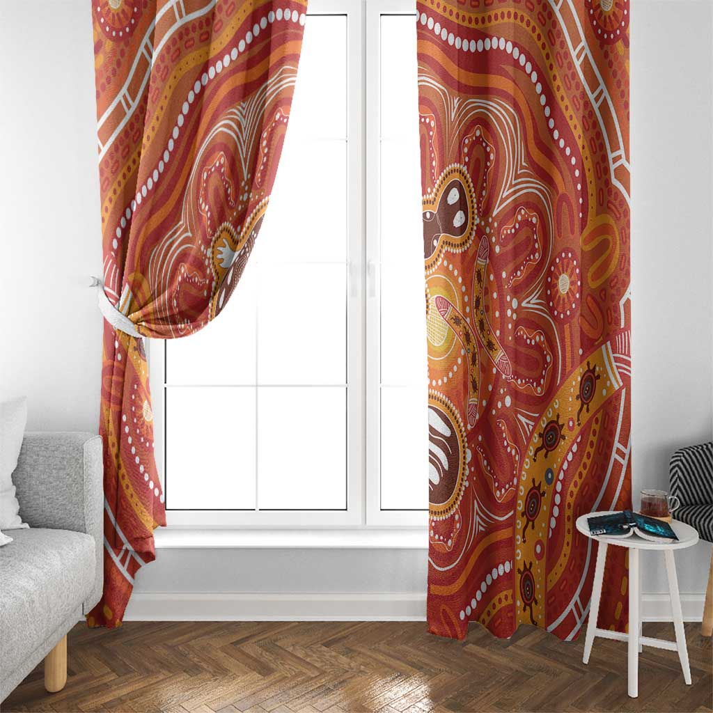 Aboriginal Goanna Art Window Curtain Native Australian Animals