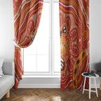 Aboriginal Goanna Art Window Curtain Native Australian Animals