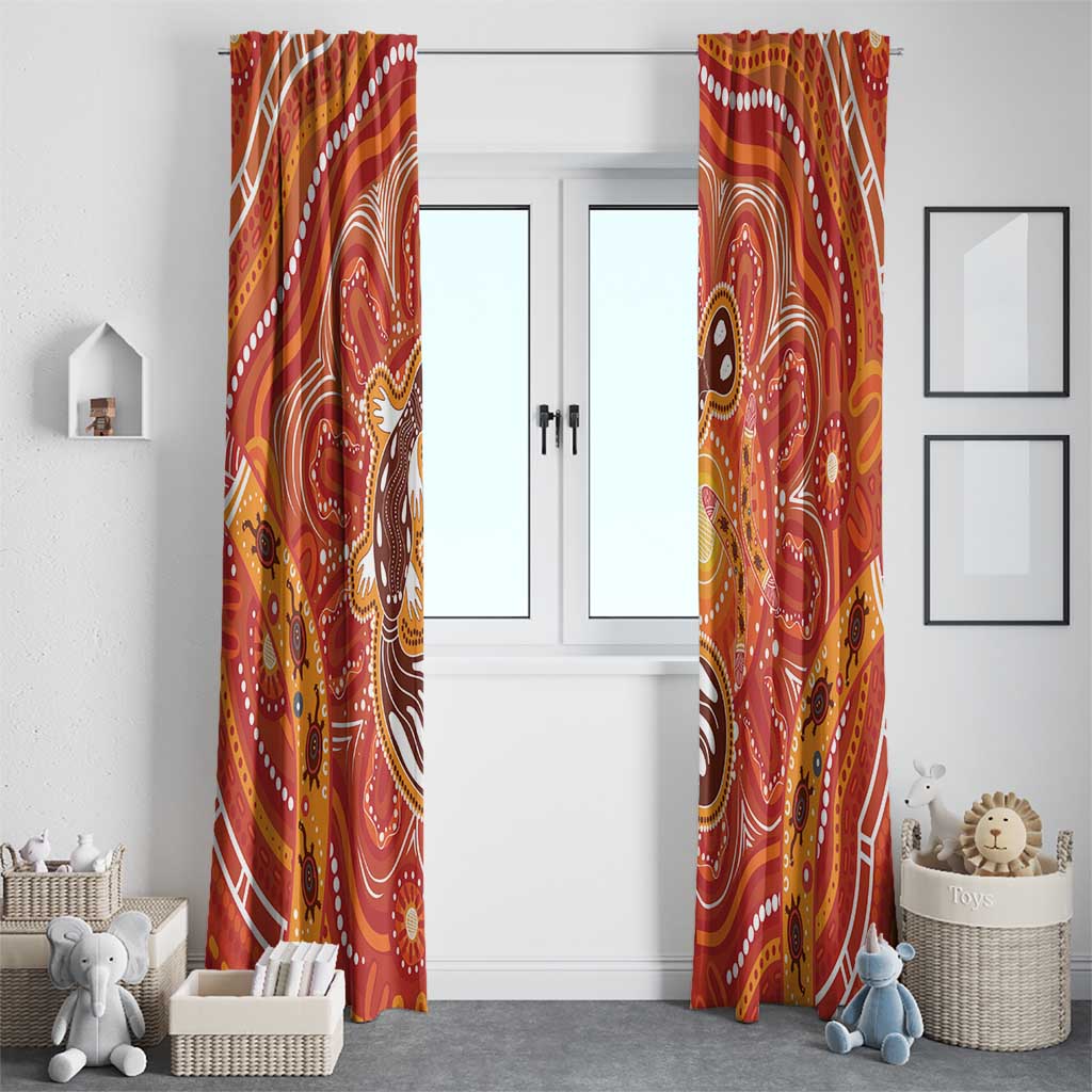 Aboriginal Goanna Art Window Curtain Native Australian Animals